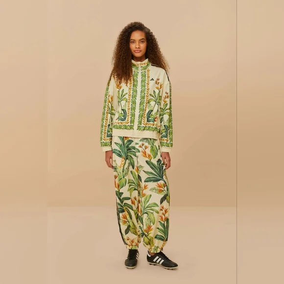 Adidas Tropical Breeze Jacket Farm Rio Cream Colour Size M - Picture 2 of 16